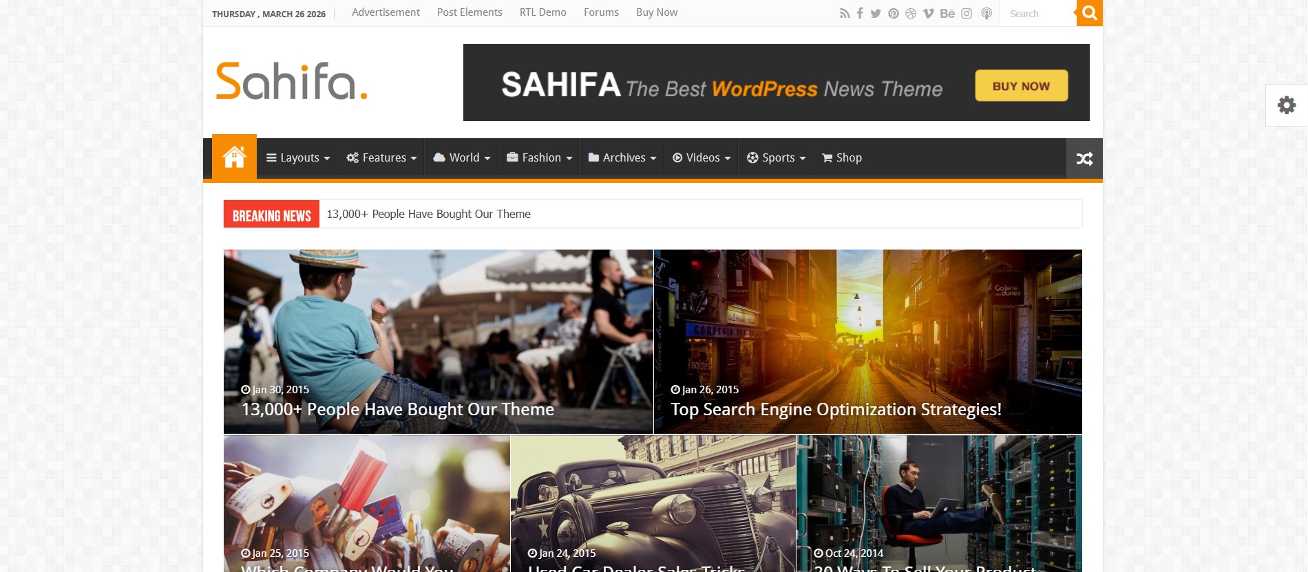 Review Theme WordPress Sahifa